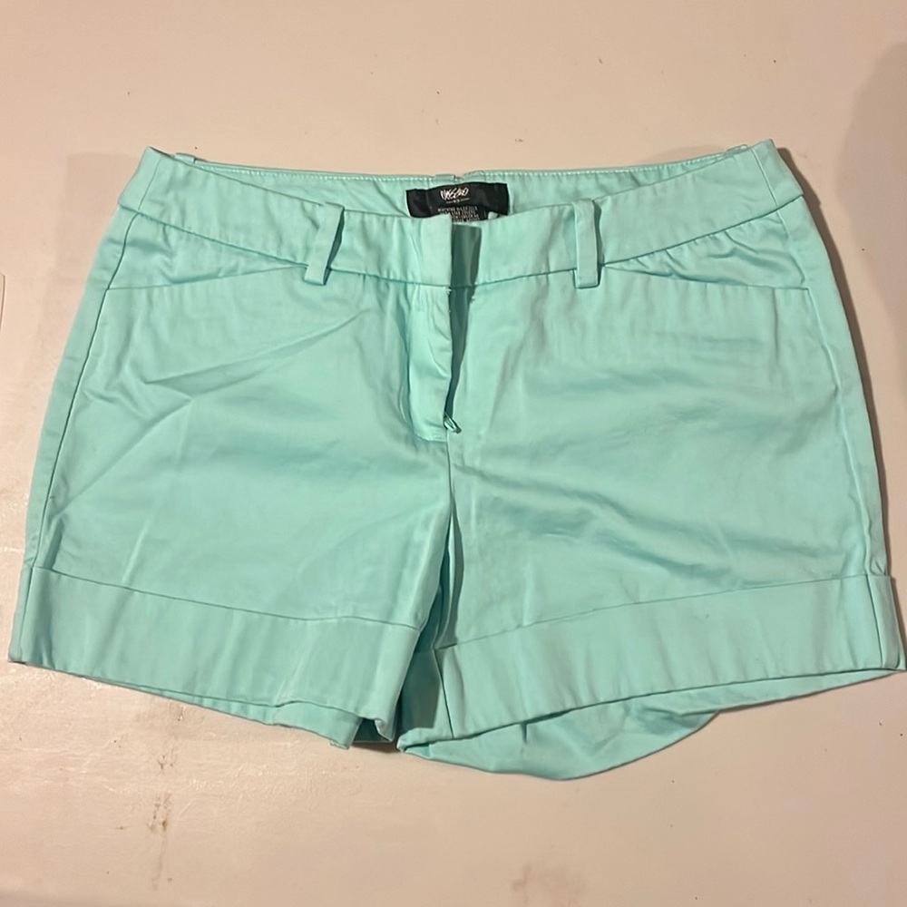 Size 2 bluish green shorts.